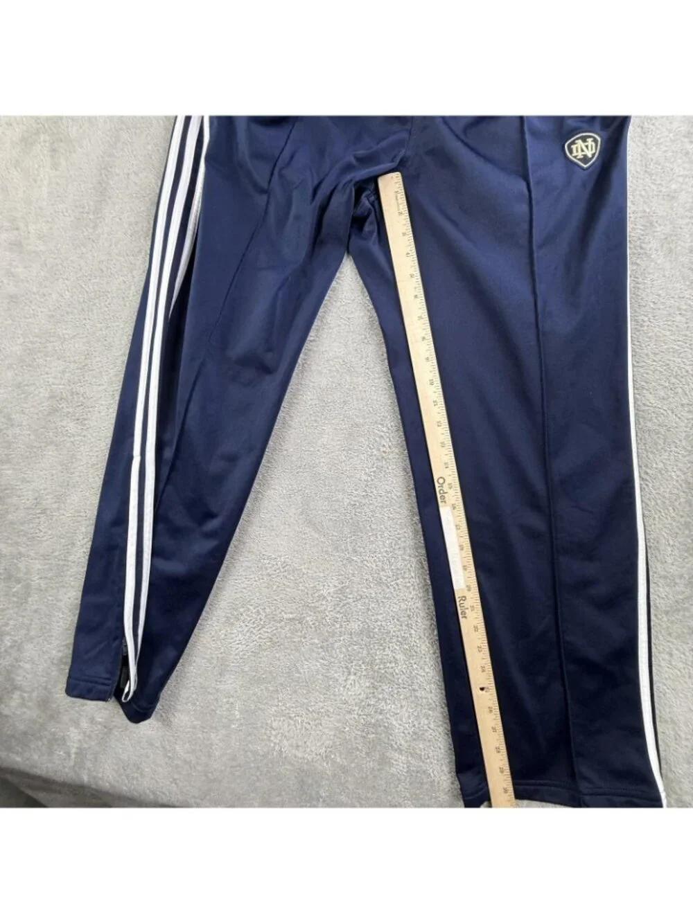 Notre Dame Fighting Irish Pants Men Large Blue NCAA Football Adidas Warm Up